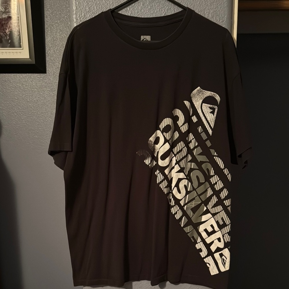 Quiksilver Black Tee with White Graphic